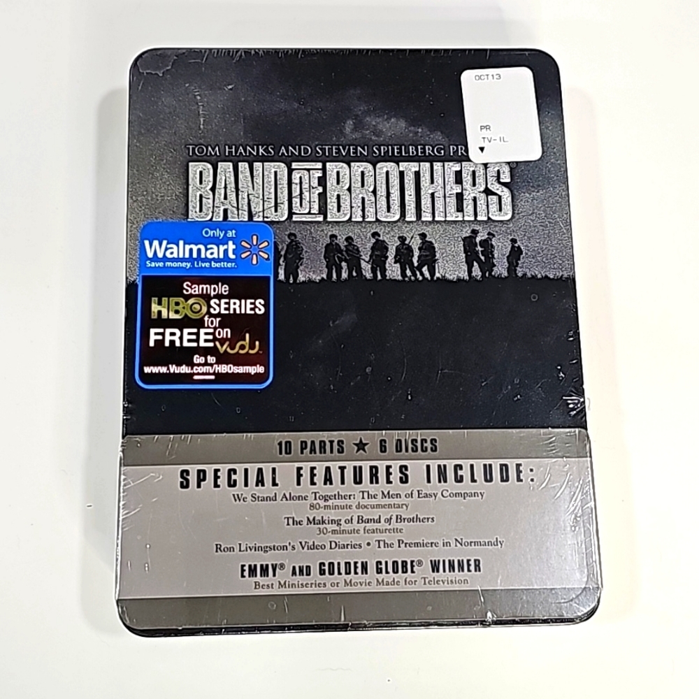 NEW Sealed BAND OF BROTHERS 2002 DVD 6 DISC SET WITH ORIGINAL TIN BOX CASE